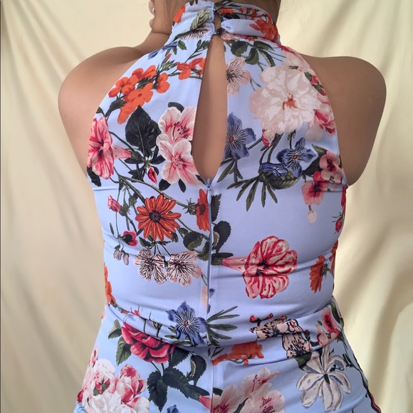 Vince Camuto Bow Neck Floral Dress - Picture 6 of 8